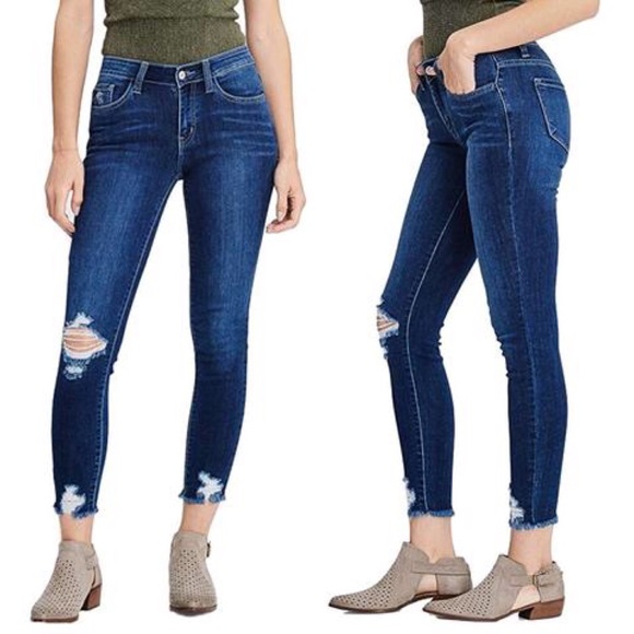KanCan Sharon-Summer Distressed Ripped Ankle Skinny Jeans